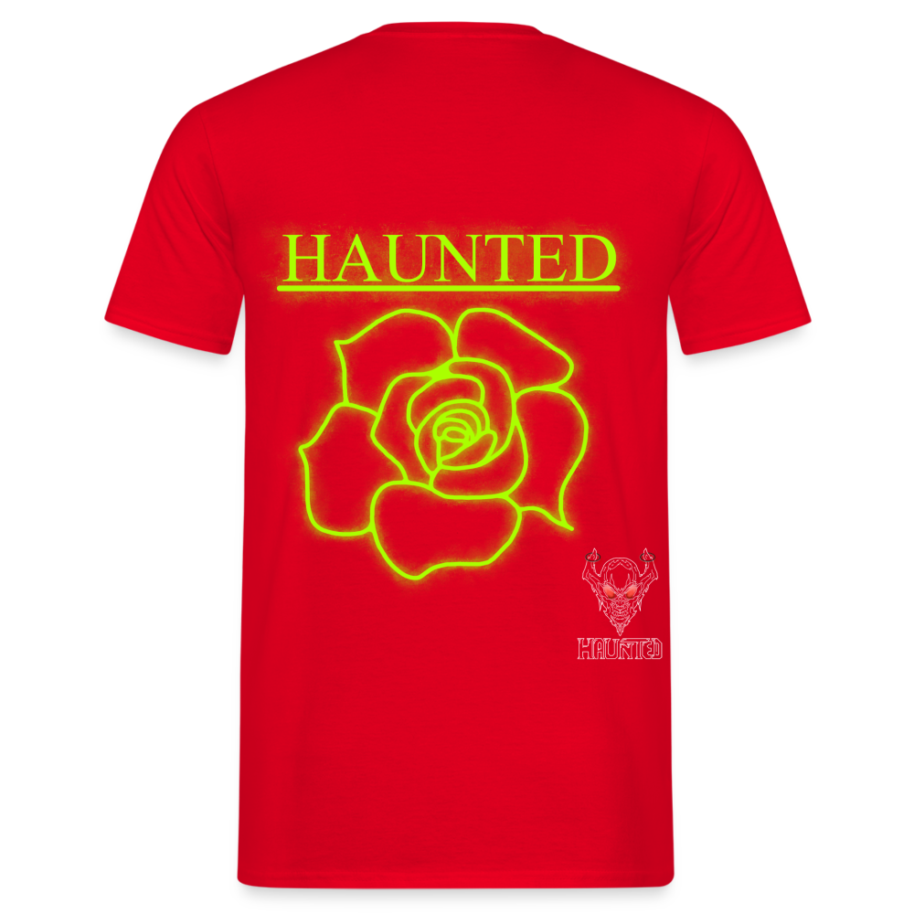Men T-Shirt Poison Neon Rose - Rot