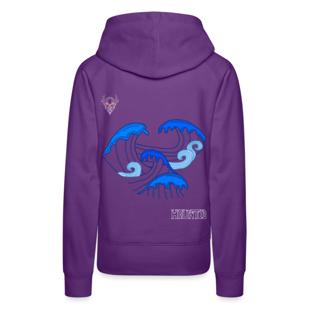 Woman Hoodie Waves clean Light - Purple
