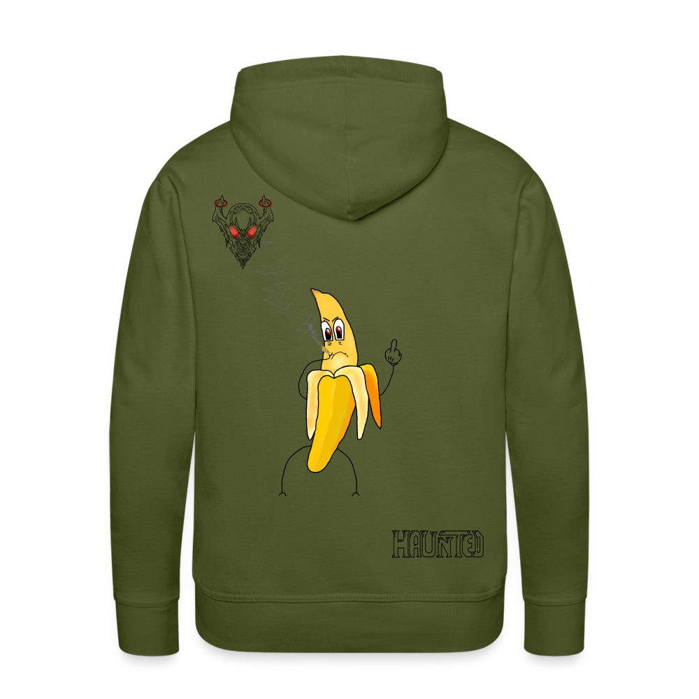 Man Hoodie Pissed Bananna - Olivgrün