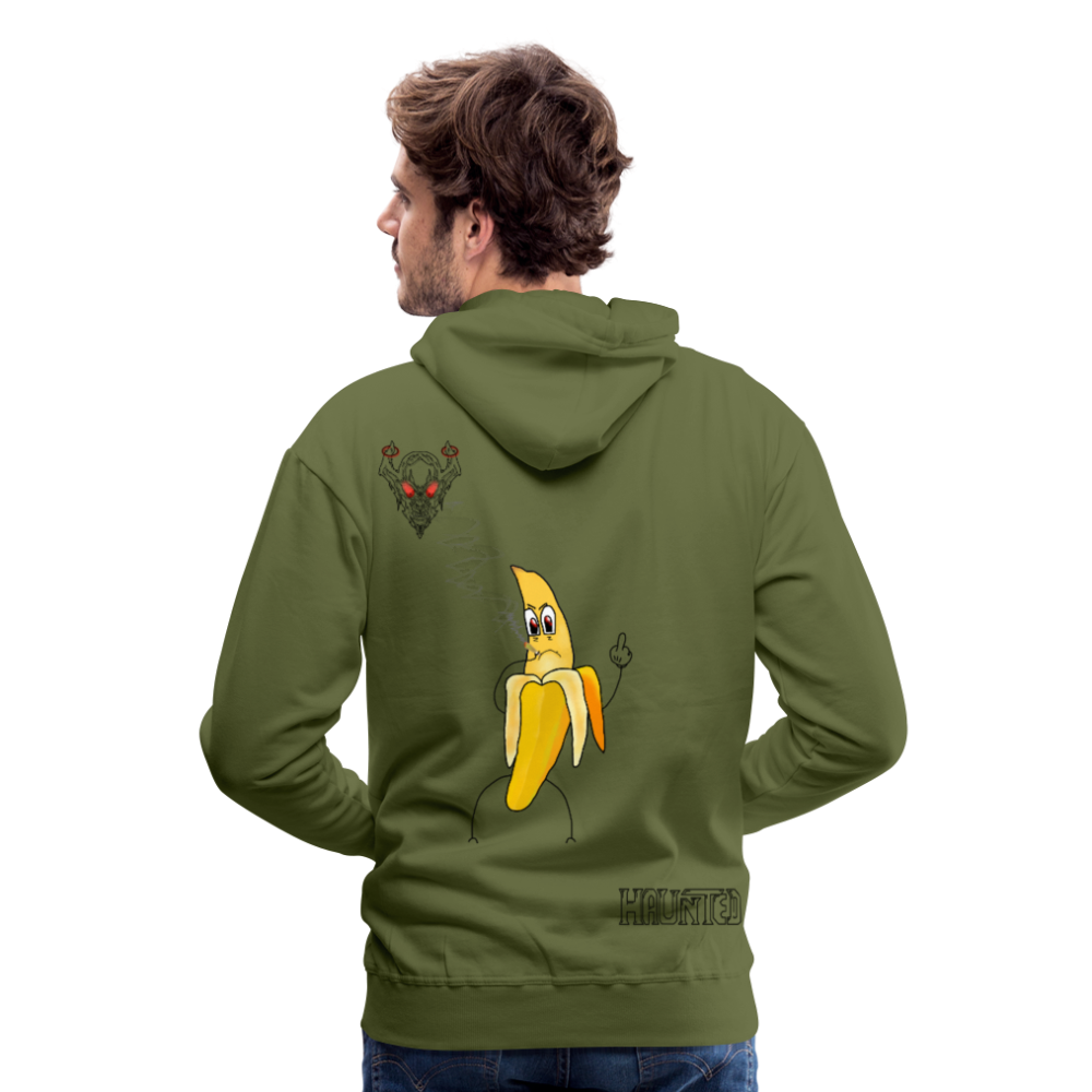 Man Hoodie Pissed Bananna - Olivgrün