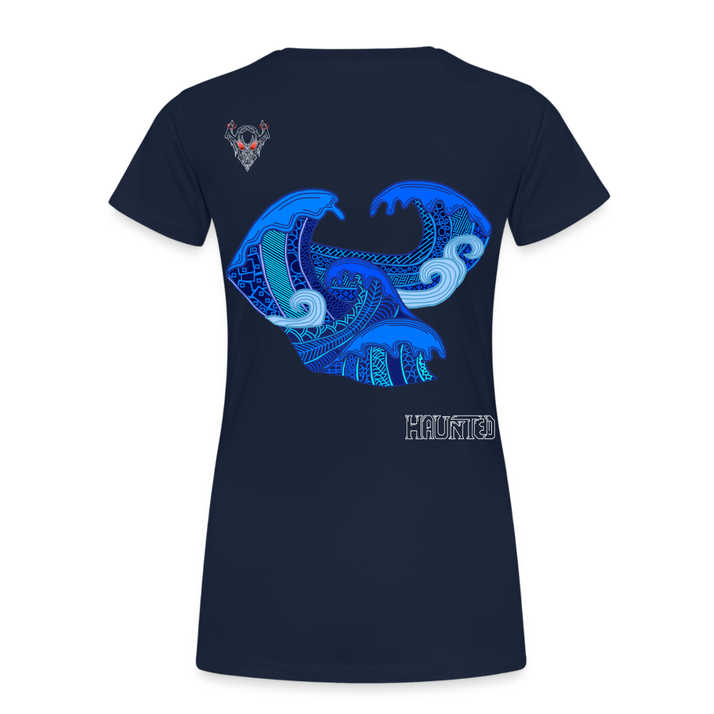 Woman T-Shirt Waves Light - Navy