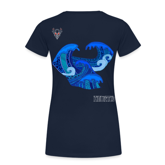Woman T-Shirt Waves Light - Navy