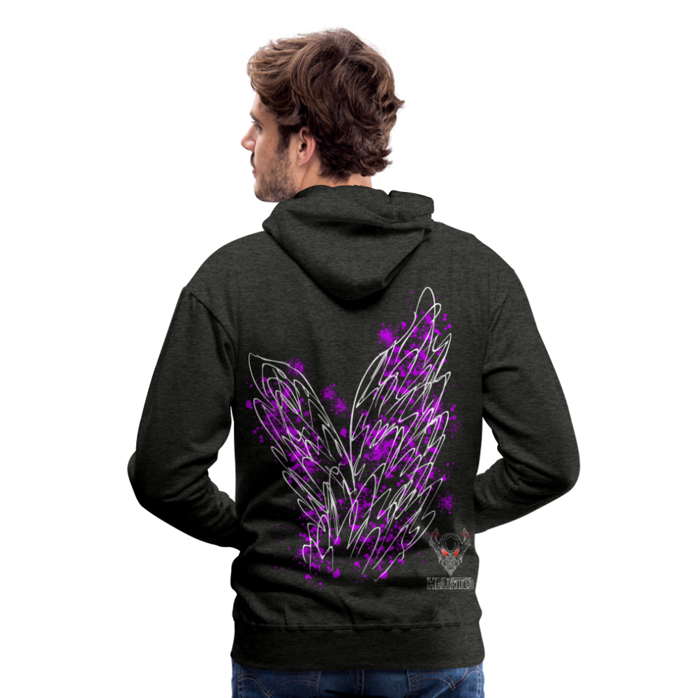 Men Hoodie Pink Wings - Anthrazit