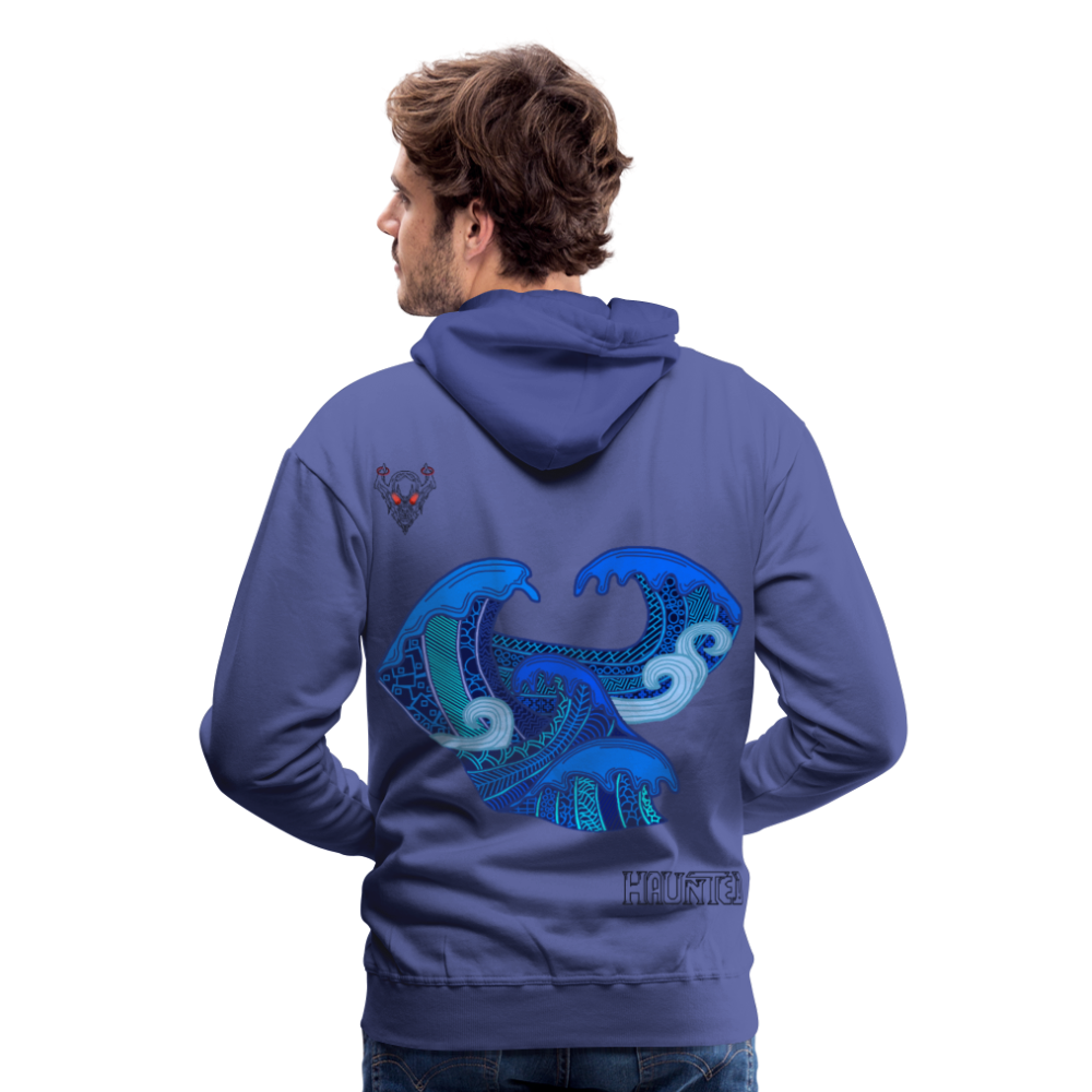 Men Hoodie Waves Dark - Königsblau
