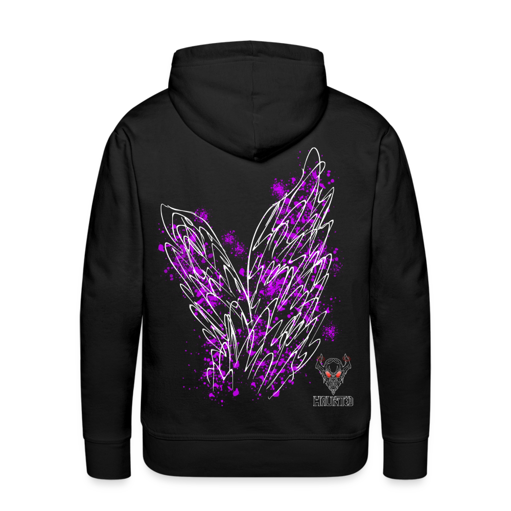 Men Hoodie Pink Wings - Schwarz