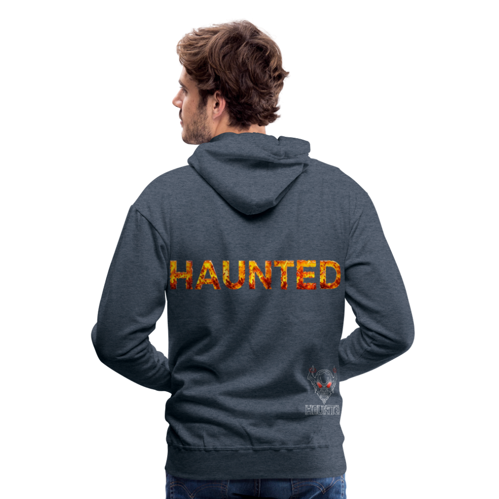 Men Hoodie Amber Flame Essence - Jeansblau