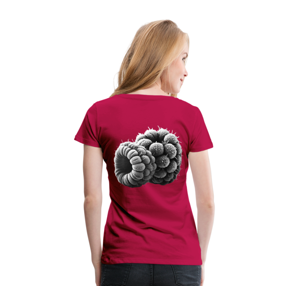 Women T-Shirt Frozen Berries - dunkles Pink