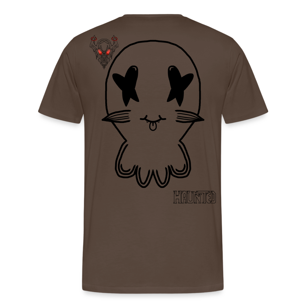 Man T-Shirt Ghost No Doodle Dark - Edelbraun