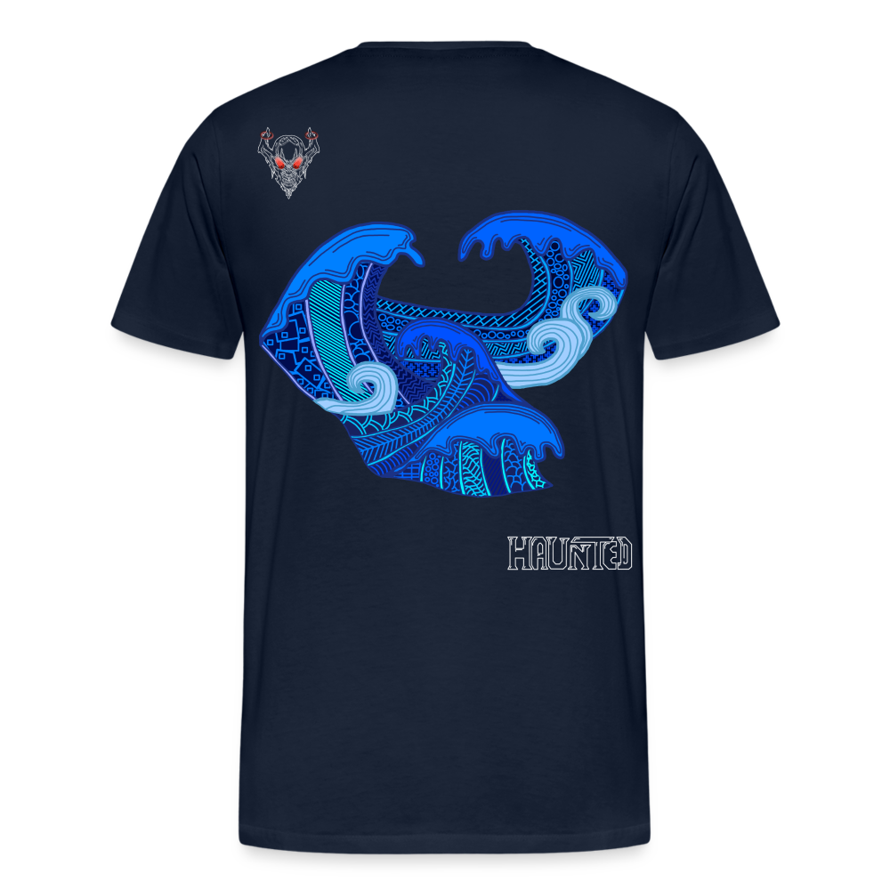 Man T-Shirt Waves Light - Navy
