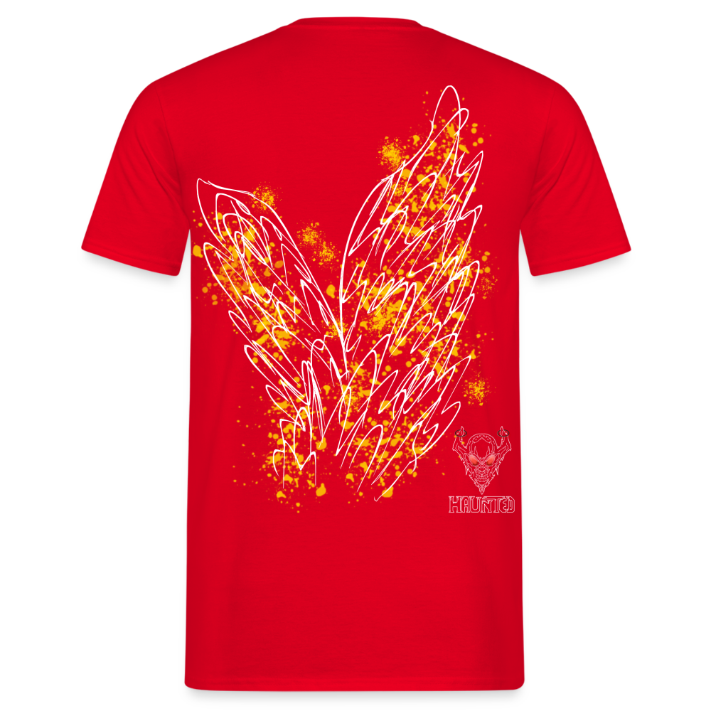 Men T-Shirt Yellow Wings - Rot
