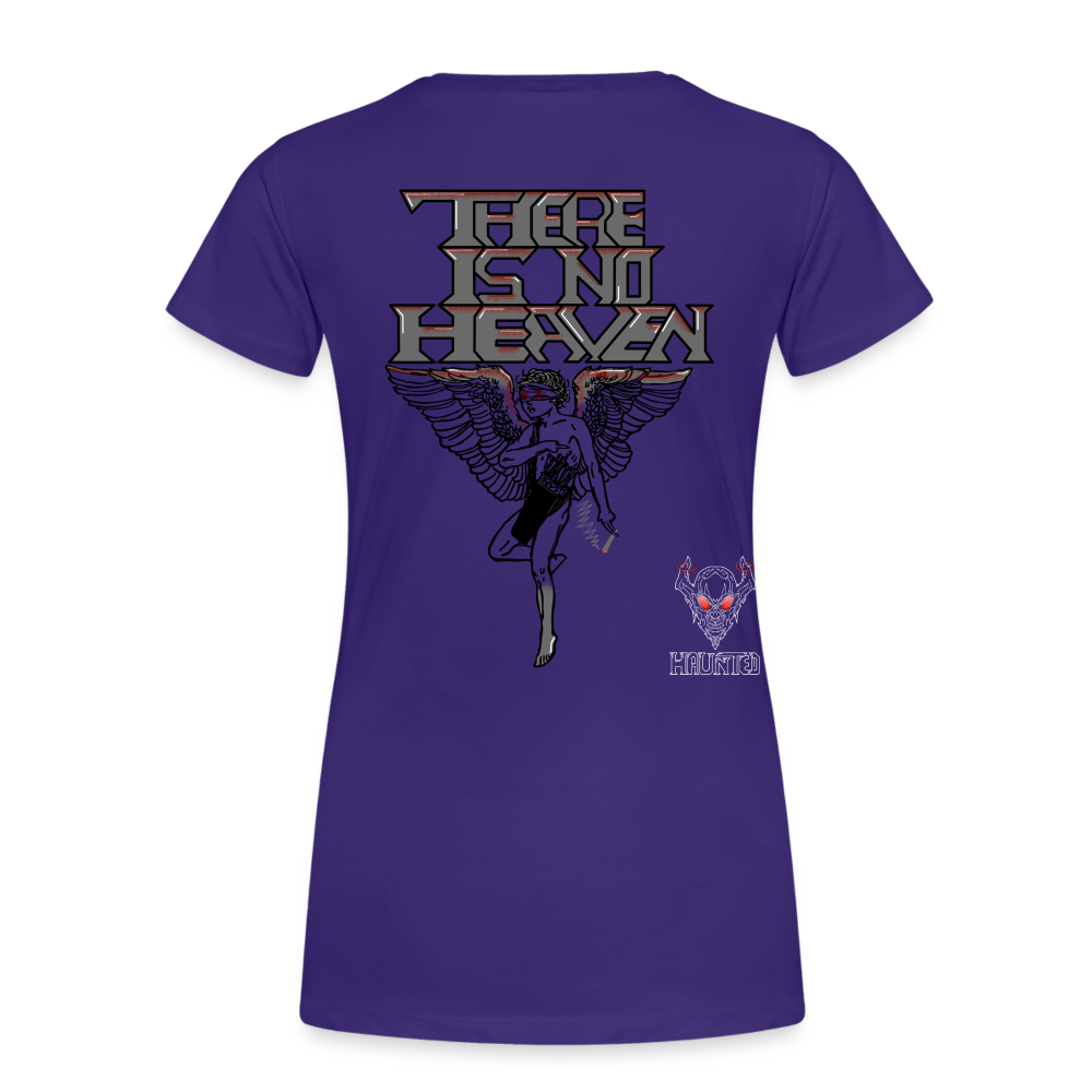 Woman T-Shirt There Is No Heaven bloody - Lila