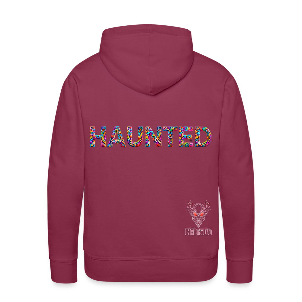 Men Hoodie Haunted Doodle Dreams - Bordeaux
