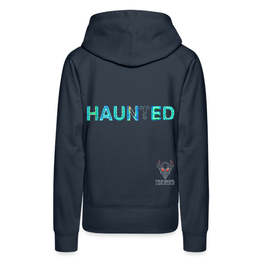 Women Hoodie Neon Surge Aura - Navy