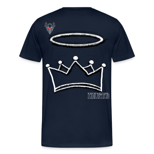 Man T-Shirt Crown and Ring Light - Navy