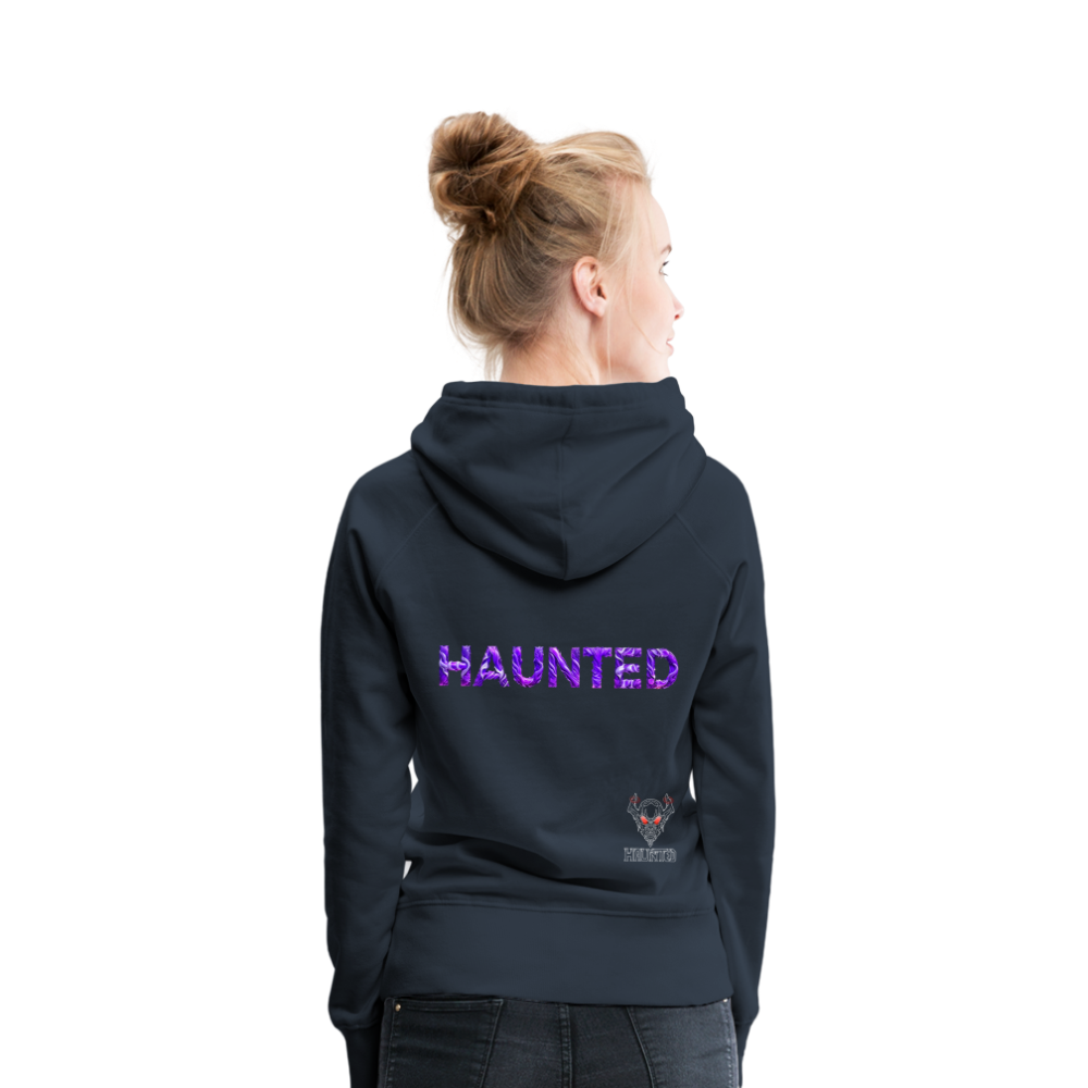 Women Hoodie Violet Whispers Essence - Navy