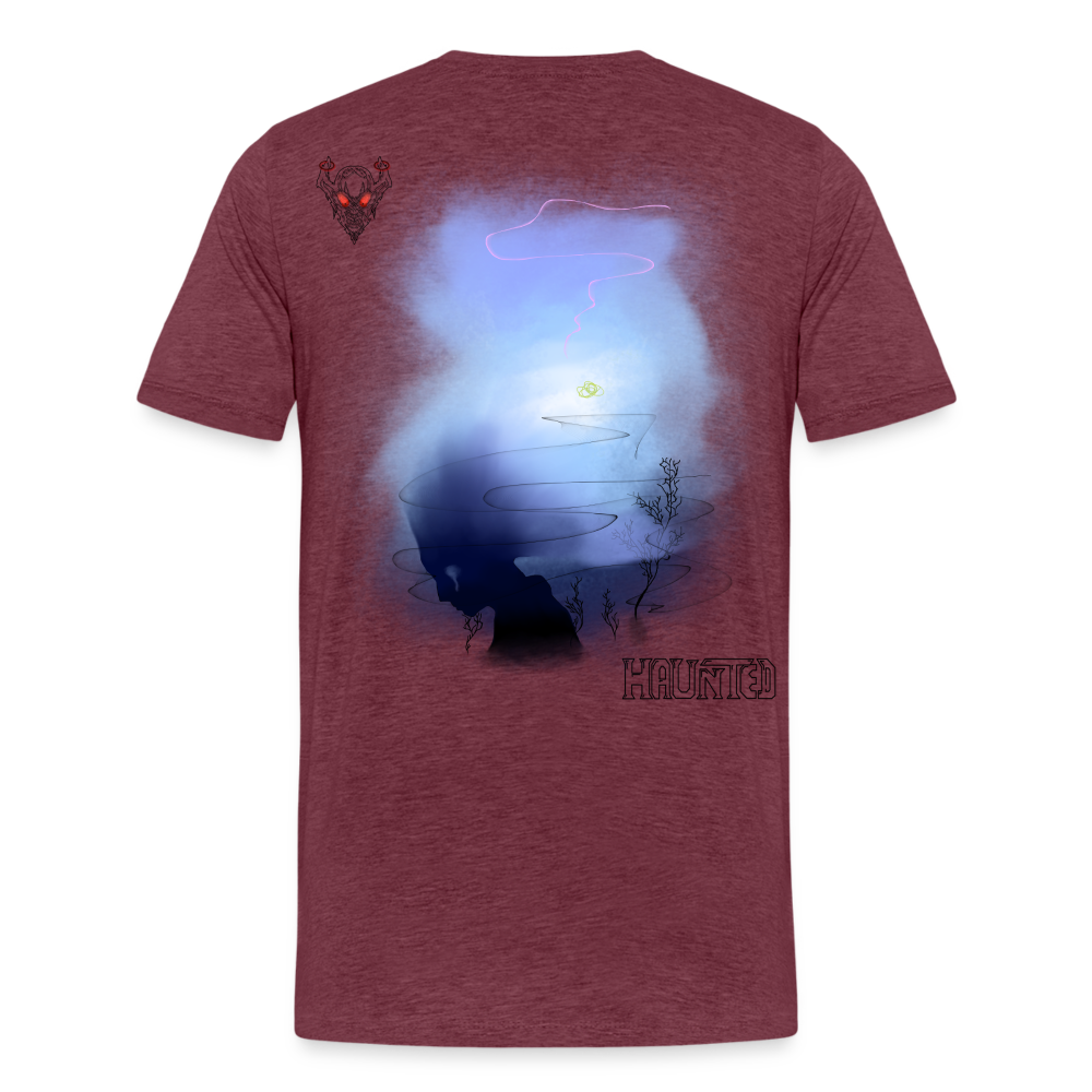 Man T-Shirt Fading - Bordeauxrot meliert