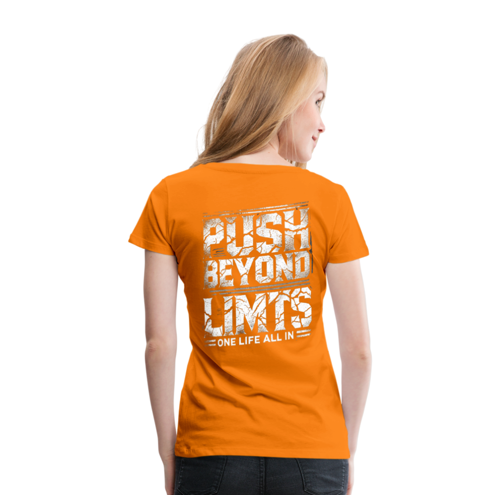 Women T-Shirt Push Beyond Limits - Orange