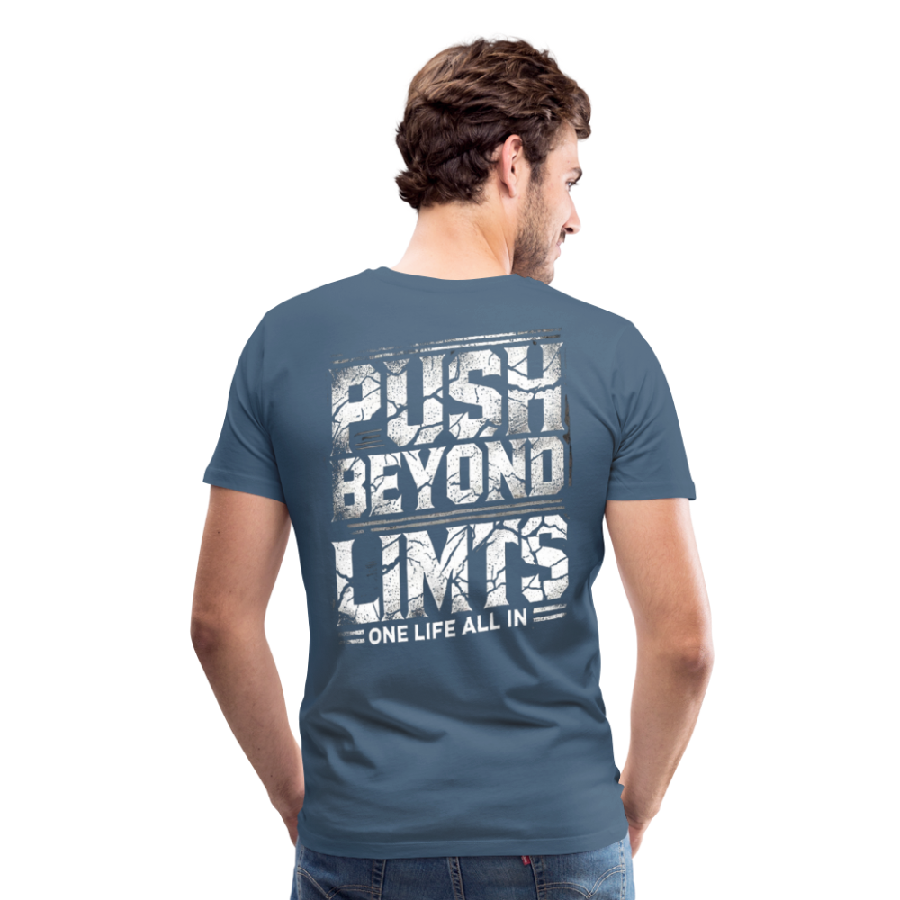 Men T-Shirt Push Beyond Limits - Blaugrau