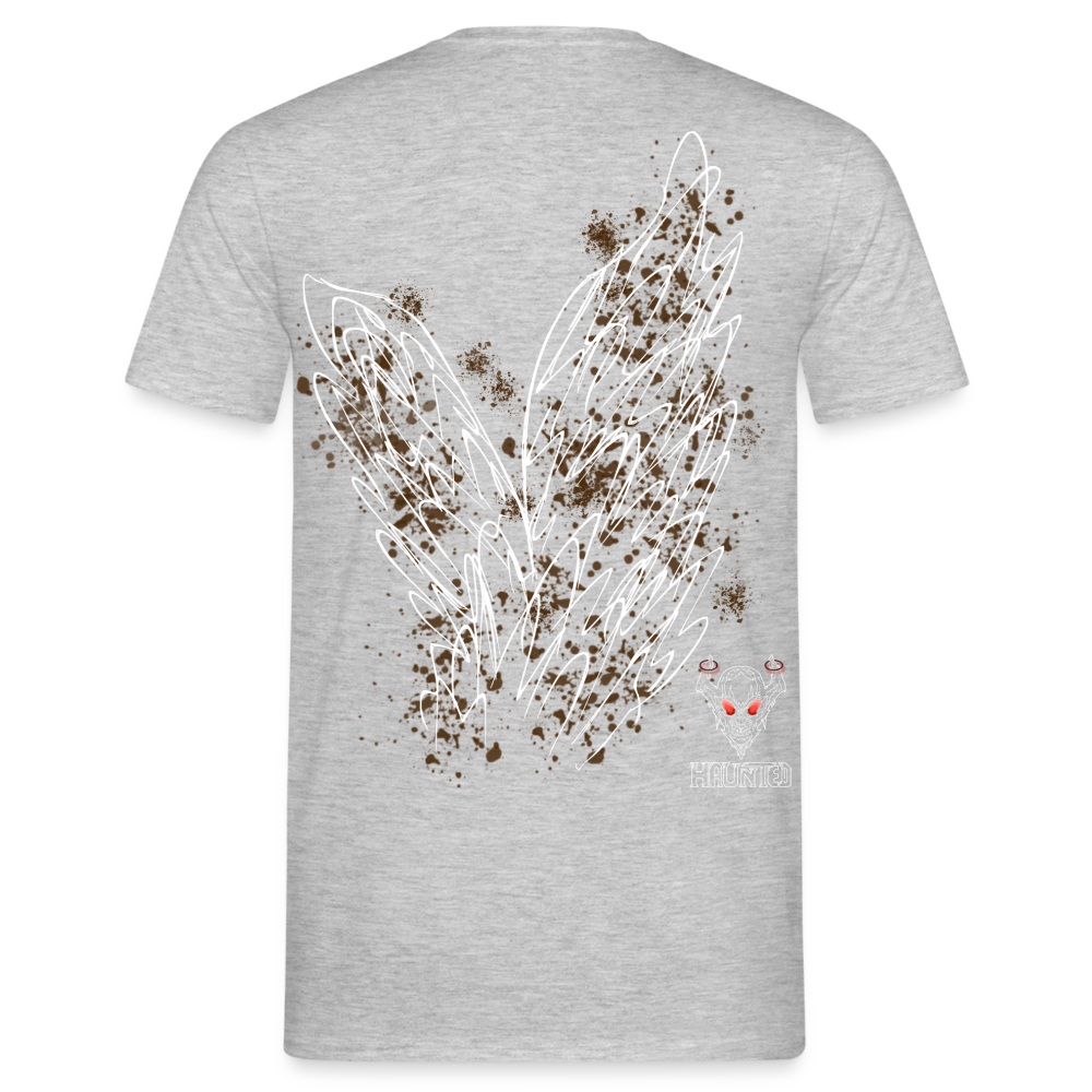 Men T-Shirt Brown Wings - Grau meliert