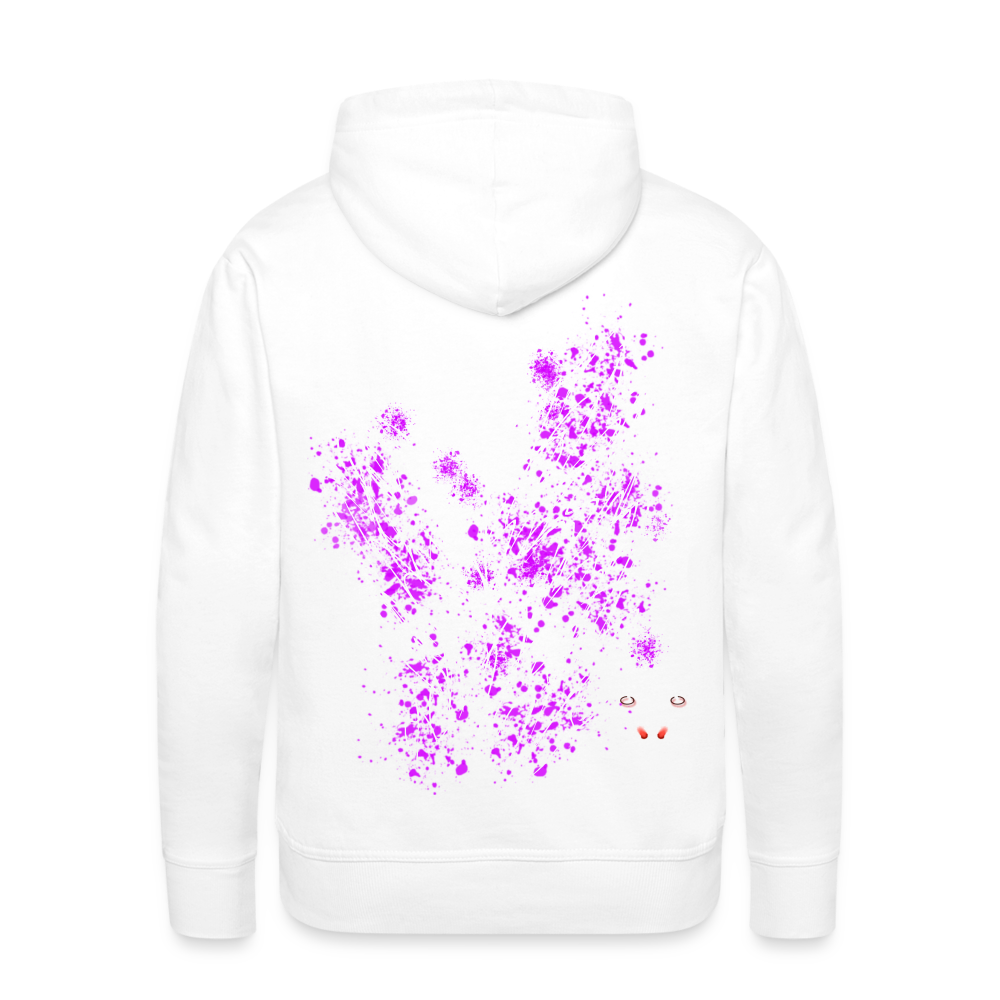 Men Hoodie Pink Wings - Weiß