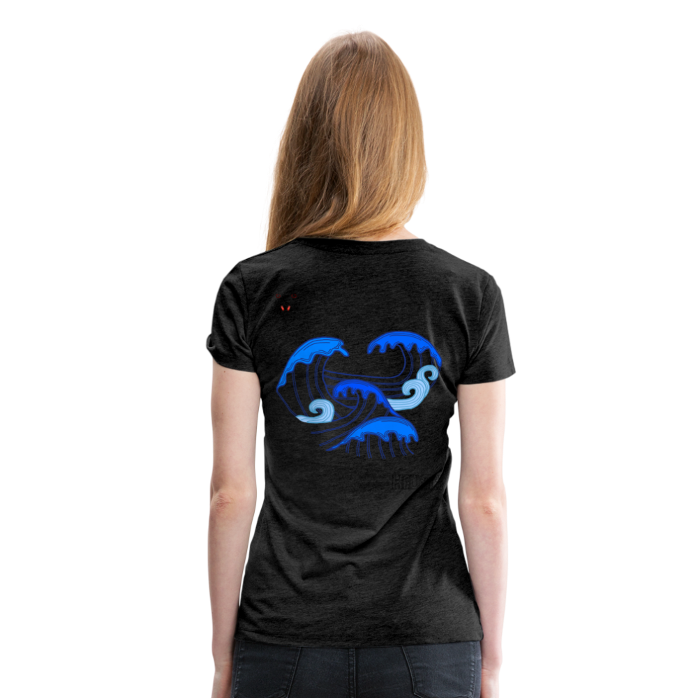 Woman T-Shirt Waves clean Dark - Anthrazit