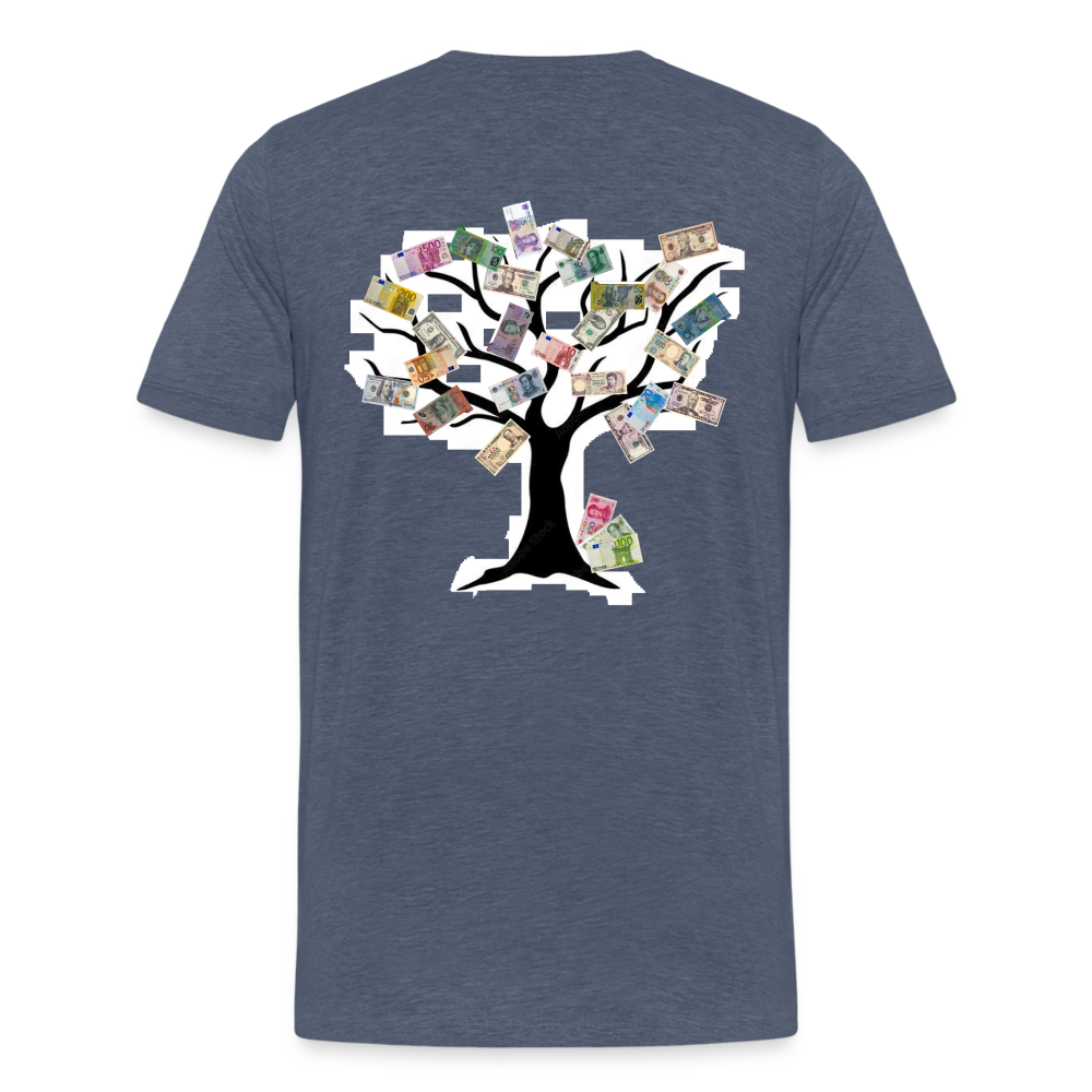 Men T-Shirt Money Tree - Blau meliert