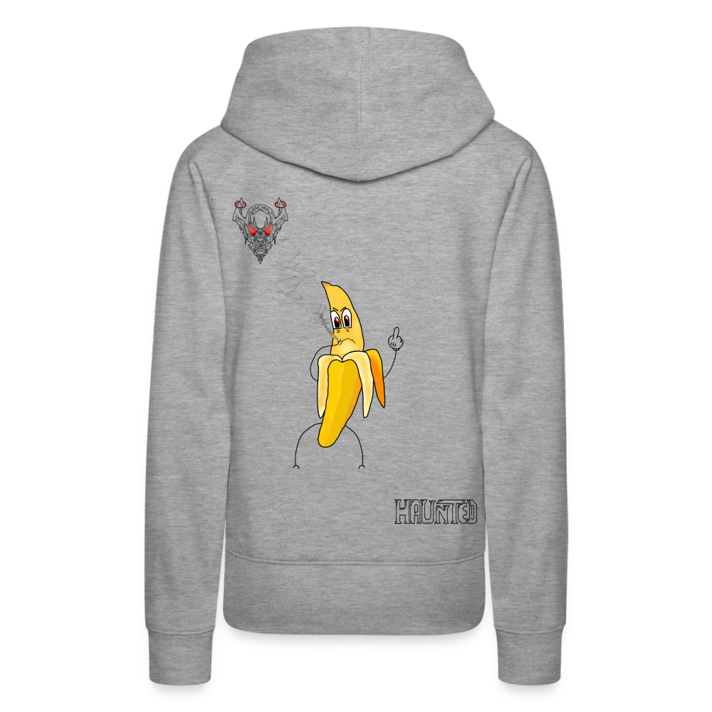 Woman Hoodie Pissed Bananna - Grau meliert