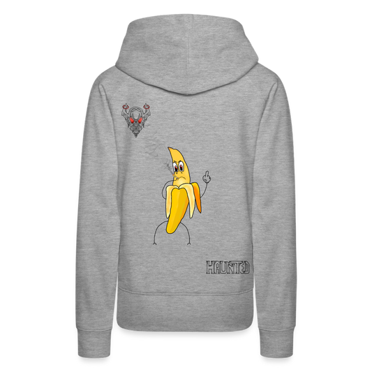 Woman Hoodie Pissed Bananna - Grau meliert
