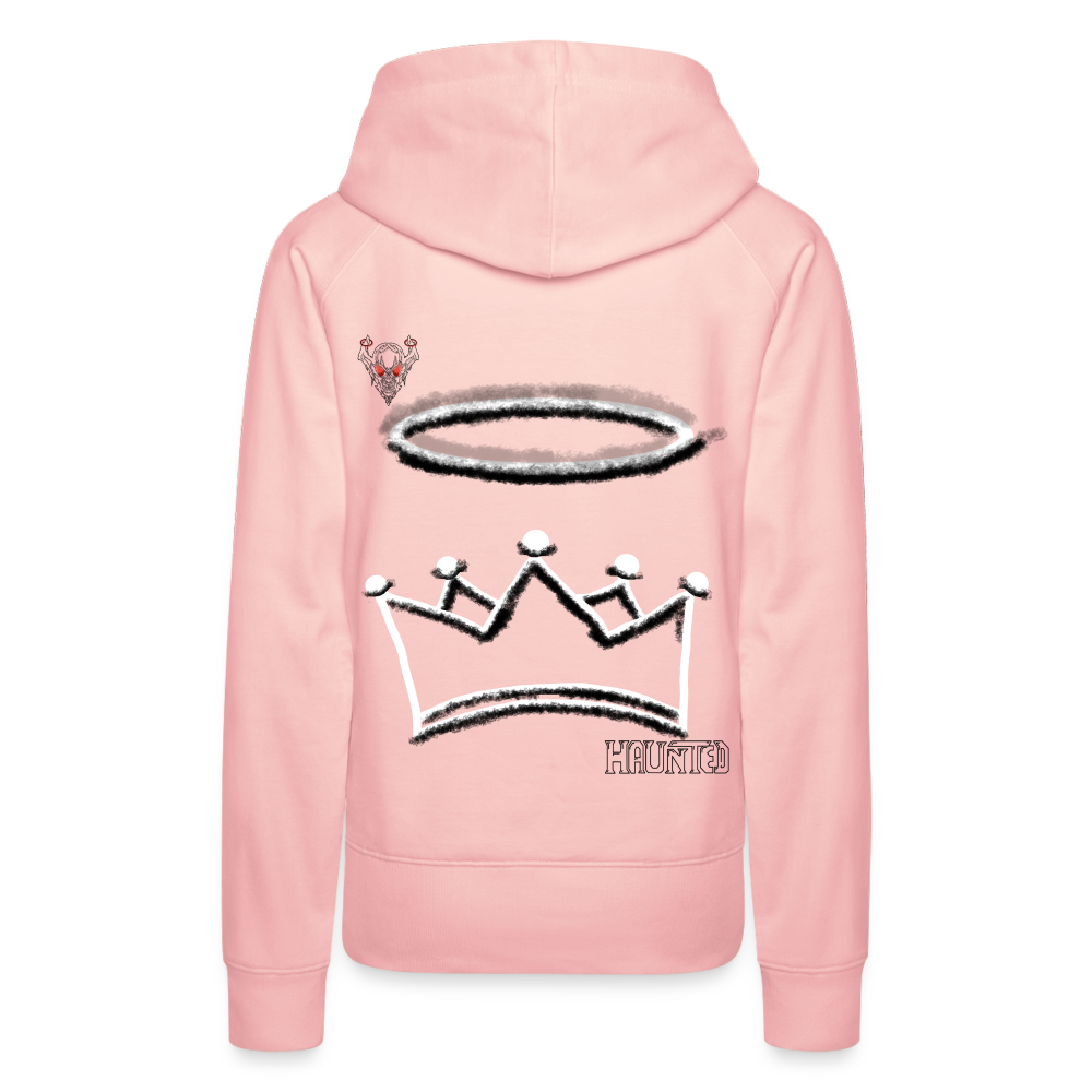 Woman Hoodie Crown and Ring Dark - Kristallrosa