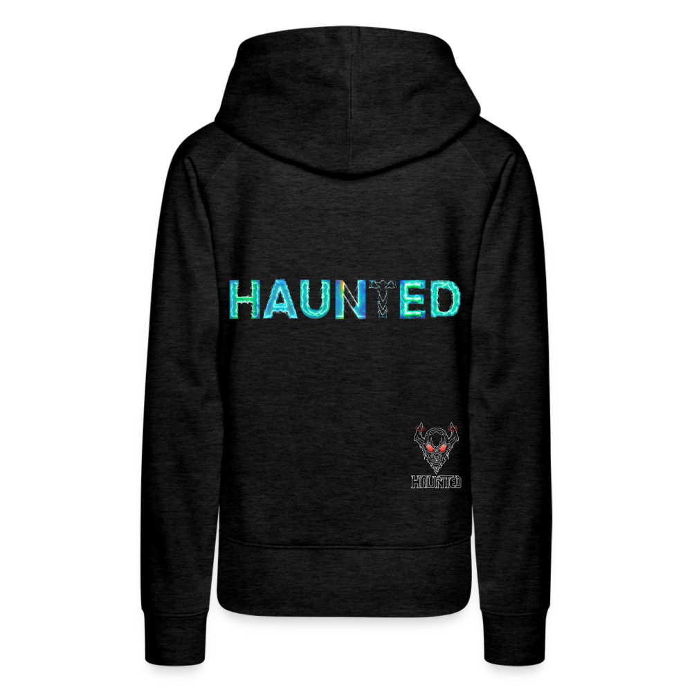 Women Hoodie Neon Surge Aura - Anthrazit