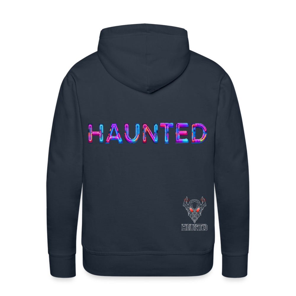 Men Hoodie Neon Pulse Energy - Navy