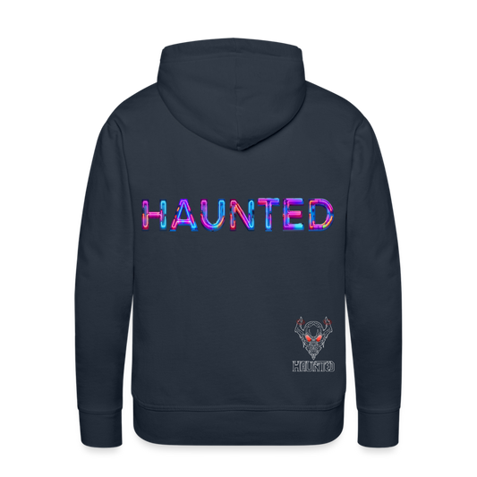 Men Hoodie Neon Pulse Energy - Navy