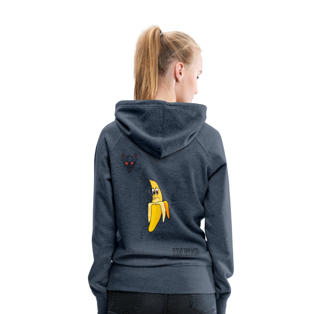 Woman Hoodie Pissed Bananna - Jeansblau